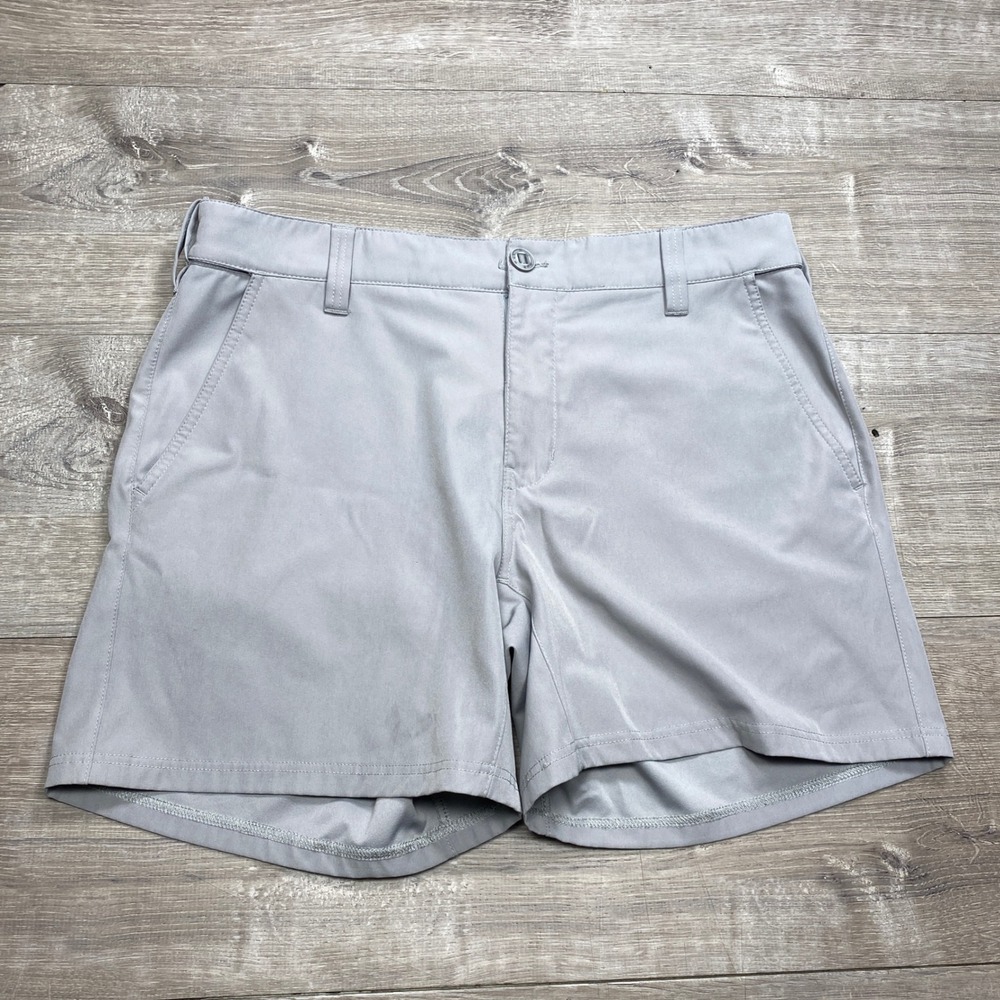 Huk Performance Fishing Shorts Mens L Grey H2000126 Stretch Quick Dry Fishing